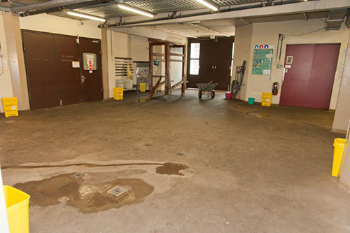 Yellow waste containers in the consultation room