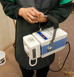 Portable X-ray equipment.