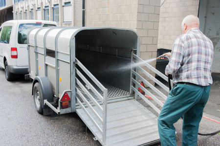 Clean the vehicle with the hosepipe