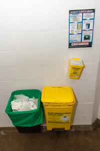 Bins in the unit for calves 